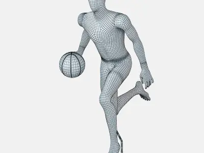 Faceless mannequins basketball 28 3D model