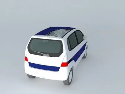 2001 Nissan Moco Suzuki MR Wagon, solar electric conversion Free 3D model