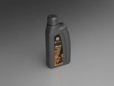 Realistic 3D Bike Engine Oil Bottle  High Quality Model 3D model