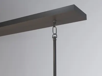 Sander Staggered Glass Chandelier Circular and Rectangular 3D model