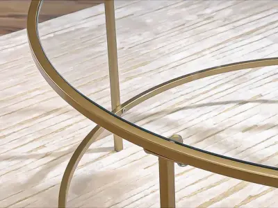 Jayde Glass Top Coffee Table GOLD 3D model