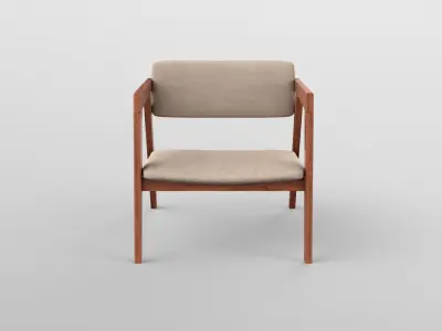 Eclipse Arm-Chair fabric Low-poly 3D model