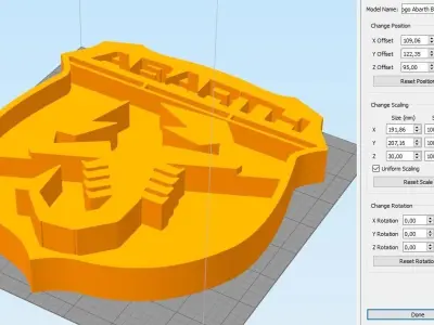 Abarth Logo Two Versions Available 3D print model
