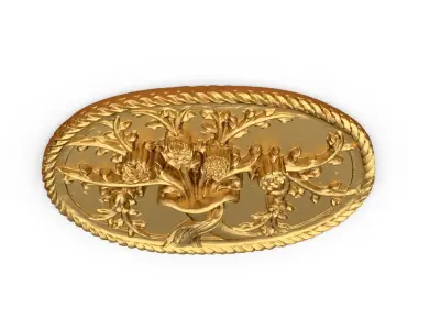 Classic carved decor ornament 404 3D model