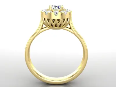 Ring M60 The luxury female ring with gems wedding 3D print model