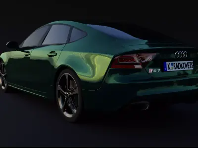 Audi RS 7 Low-poly 3D model