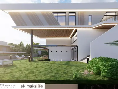 Modern Luxury Villa with Pool - 3D Model 3D model