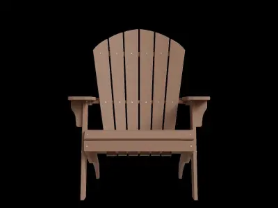 Polyteak King Size Adirondack Chair Low-poly 3D model