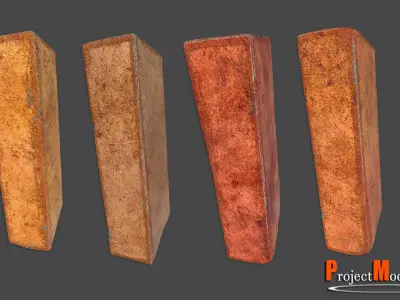 Bricks-Version001 bricks Low-poly 3D model