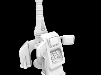 COMMUNICATION ANTENNA - PRINTABLE MODEL - SCI FI Free 3D print model