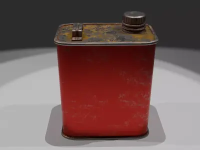 Oil Tank Free low-poly 3D model