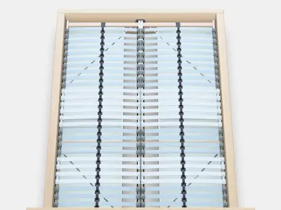 MALM Bed frame high w 4 storage boxes 26 Low-poly 3D model