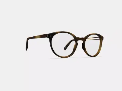 Bromley Eyeglasses in Black Walnut 3D model