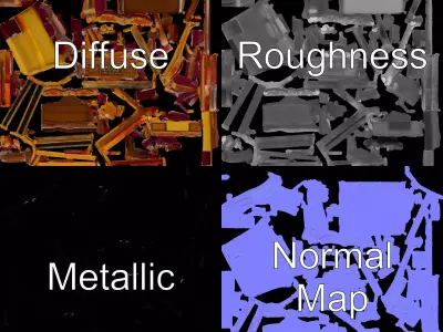 Regal Canopy Bed model pack Low-poly 3D model