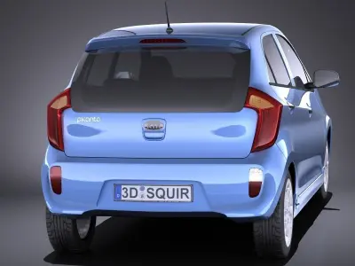 Kia Picanto 2015 5door VRAY 3D model