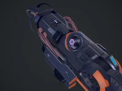 DX5 Mobility Rifle  Low-poly 3D model