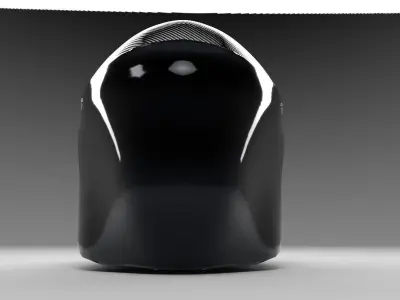 Helmet carbon fiber Low-poly 3D model