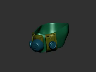 helmet high poly sculpt 3d printable  3D model 2
