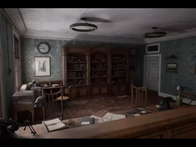 1940s Abandoned Office Low-poly 3D model