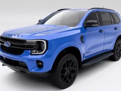 Ford Everest Sport 2023 Low-poly 3D model