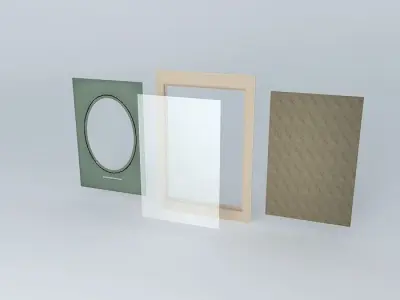 Picture FrameBespoke Regency Satin Oval Mount Free 3D model