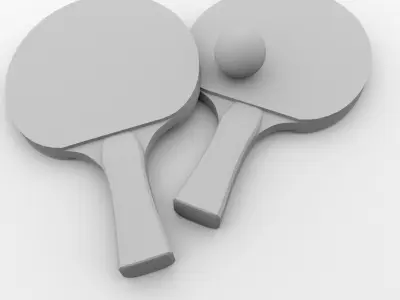 Table Tennis Set 3D model