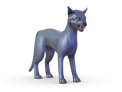 High Poly Realistic Cat Ravenous Serval 3D model
