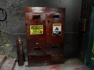 Old Corridor Level 0  Low-poly 3D model