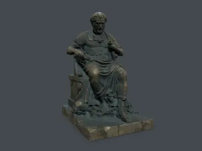 Man Statue  Low-poly 3D model