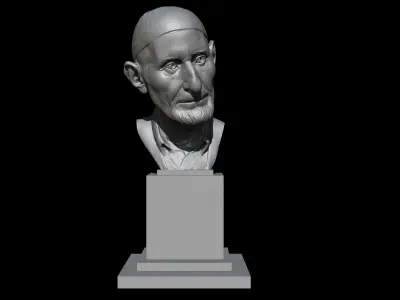 The Old Man Bust 3D print model