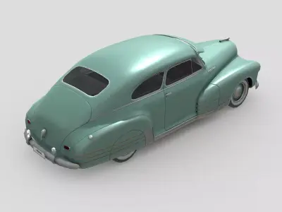 Low Poly Car - Chevrolet Fleetline Aerosedan 1948 Low-poly 3D model