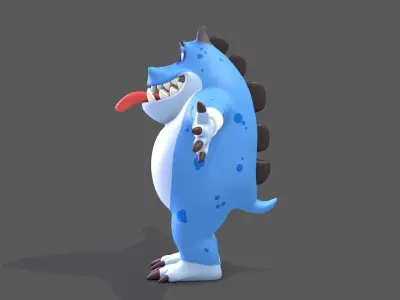 Cartoon Monster Low-poly 3D model