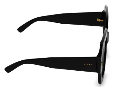 Square-frame sunglasses Gucci PBR Realistic 3D model
