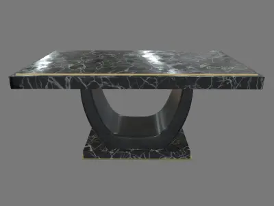 Modern Luxury Dinner Table Low-poly 3D model