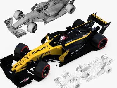 Renault RS17 Low-poly 3D model