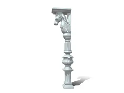 horse top design column  3D model