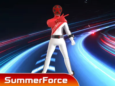 Boon Red - Boonboomger Low-poly 3D model