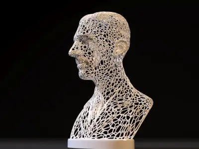 Bust lamp Nikola Tesla 3D print model