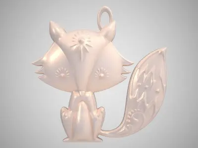 Fox Necklace 3D print model