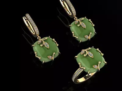 Ring and Earrings 147 3D print model