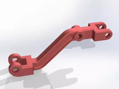 Shock Absorber Handle Clear Ready for 3D Printer Orjinal Sizes 3D print model