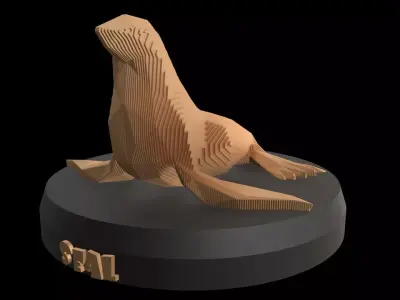 Parametric Seal Low-poly 3D model