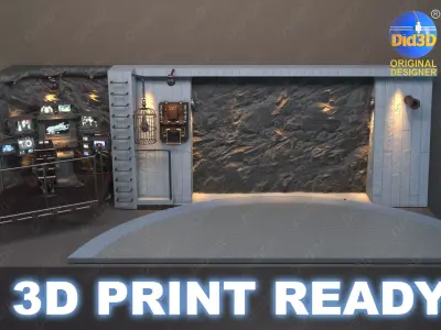 BatCave DIORAMA Did3D 900mm 1 -9 scale  CAR NOT INCLUDED  3D print model