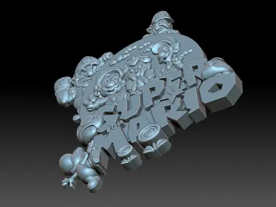 Super Mario 3D print model
