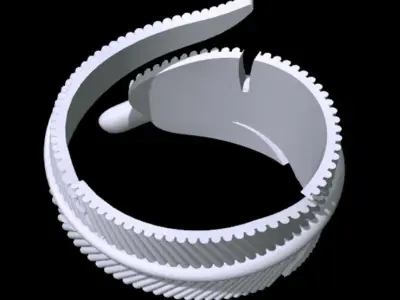 Feather Ring 3D print model