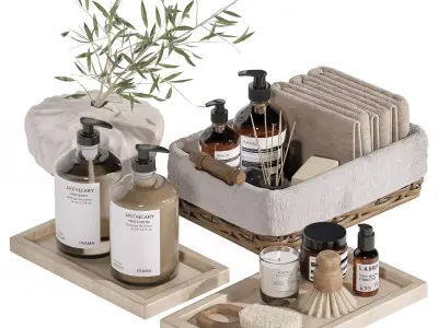 Bathroom decorative set H55 3D model