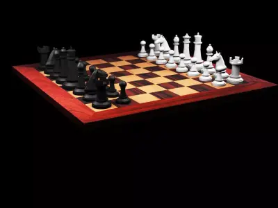 Chess Set Free Free low-poly 3D model