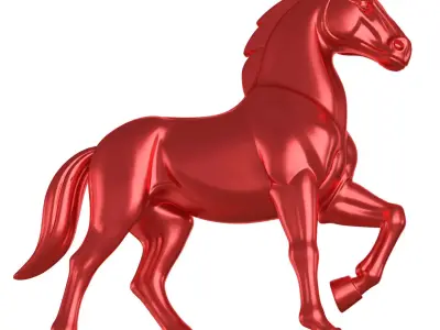 The red horse is the symbol of 2026 3D model