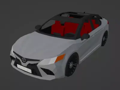 Low Poly Toyota Camry Low-poly 3D model