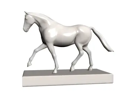 Horse statue 001 3D model